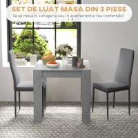 HOMCOM Set de masa pentru 2 persoane, Set din 3 piese de masa si(m-4)