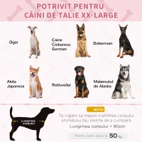 PawHut Pătuț pentru Câini Înălțat cu Geantă de Voiaj și Picioare Antiderapante, 122x92x23 cm, Roșu(m-7)