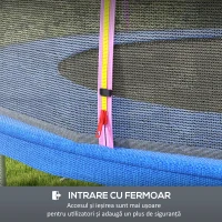 SPORTNOW Plasa de siguranta pentru trambulina 366cm, Roz(m-5)