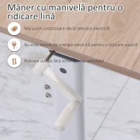 Vinsetto Birou Reglabil pe Inaltime cu Manivela, Birou Modern cu(m-5)
