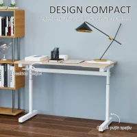 Vinsetto Birou Reglabil pe Inaltime cu Manivela, Birou Modern cu(m-4)