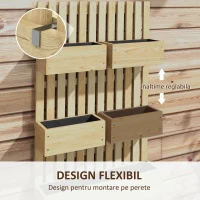 Outsunny Ghiveci inaltat de gradina cu grilaj pentru vita de vie,(m-5)