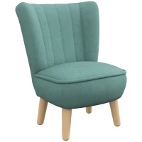 AIYAPLAY Fotelik Dla Dzieci, Wygląd Aksamitu, 3-7 Lat, do 45 kg, Drewniana Rama, 44x45x56,5cm, Jasnoniebieski(m-10)