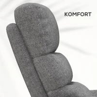 HOMCOM Relaxfauteuil met Elektrische Opstaanondersteuning, Verstelbare Rugleuning/Voetensteun, tot 120 kg, 66x90x96 cm, Grijs(m-7)