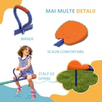 Outsunny Balansoar rotativ la 360° pentru copii intre 3-8 ani(m-6)