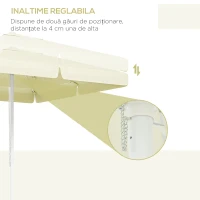 Outsunny Umbrela de soare pentru exterior din aluminiu, Bej(m-5)