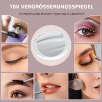 HOMCOM LED Lustro Kosmetyczne, 3 Tryby Światła, Regulacja Jasności, Dotyk, USB, 31x41,5cm, Białe(m-7)