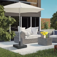 Outsunny Baza patrata 40kg pentru umbrela de soare, Negru(m-2)