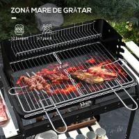 Outsunny Gratar Barbecue cu Carbune cu Inaltime Reglabila(m-4)