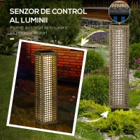 Outsunny Lampa de Gradina cu Energie Solara(m-6)