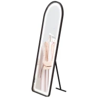 HOMCOM Oglinda mare arcuita cu lumini LED, cu 3 culori de lumina(m-10)