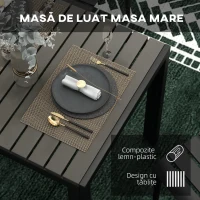 Outsunny Set de servit masa pentru gradina din 5 piese, Negru(m-5)
