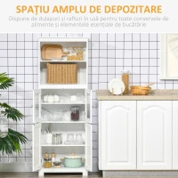 HOMCOM Dulap Camara cu Usi din Sticla – MDF Modern(m-4)
