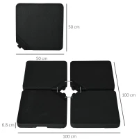 Outsunny Baza pentru Umbrela cu Brat de 4 Piese(m-3)