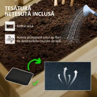 Outsunny Ghiveci inaltat de gradina cu grilaj pentru vita de vie,(m-7)