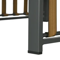 Outsunny Set de Mobilier de Grădină din 3 Piese, Set de 2 Canapele cu Perne Groase și Măsuță de Cafea, 66x68x68 cm, Gri(m-8)