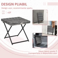 Outsunny Masuta pentru Gradina Pliabila din Ratan Sintetic(m-4)