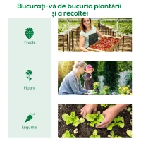 Outsunny Seră Tip Tunel din Polietilenă Cu Uși și Ferestre din Plasă, Cort cu Capac din PE și Cadru de Oțel, Verde 1,8x1,8x2 m(m-8)