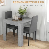 HOMCOM Set de masa pentru 2 persoane, Set din 3 piese de masa si(m-6)