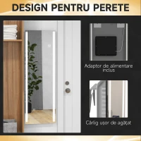 HOMCOM Oglinda cu lumina LED, 120 x 140 cm de perete cu 2 culori(m-8)