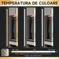 HOMCOM Oglinda cu lumina LED, 120 x 140 cm de perete cu 2 culori(m-6)