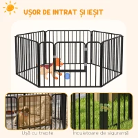 PawHut Tarc de joaca rezistent pentru caini, din 6 panouri(m-7)