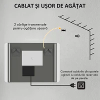 kleankin Oglinda pentru baie cu lumini LED, 70 x 50 cm(m-8)