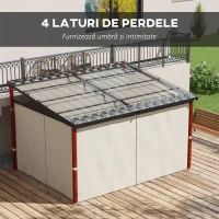 Outsunny Pergola de Gradina cu Pereti Laterali(m-6)