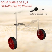 SPORTNOW Carucior de caiac, cu inaltime si latime reglabile(m-5)