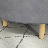 HOMCOM Taburet otoman rotund cu capac rabatabil stil tava, Tabure(m-9)