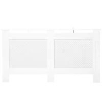 Homcom Masca Calorifer Lemn Alb – 151,5×82×19 cm cu Grilaj Elegant(m-11)