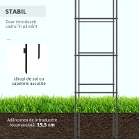 Outsunny Arc pentru Trandafiri Cataratori din Metal(m-5)