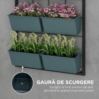 Outsunny Jardiniera de perete pe 3 nivele cu 6 ghivece pentru int(m-6)