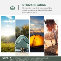 Outsunny Cort pentru Camping 2 Locuri, Cort in Forma de Iglu(m-7)