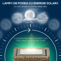 Outsunny Lampa de Gradina cu Energie Solara(m-5)