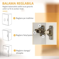 Homcom Bufet inaltat Bucatarie 100×39 cm – Rafturi, Sertare & Spatiu Microunde(m-8)