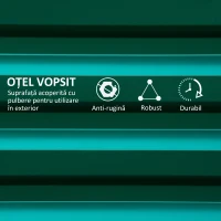 Outsunny 4' x 2' x 1' Pat de Gradina Galvanizat Inaltat, Cutie de Plantare din Metal Pat Inaltat pentru Legume, Flori, Plante si Plante Aromatice, Verde(m-4)