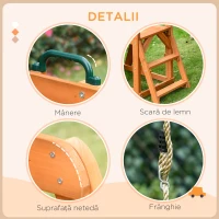Outsunny Set 3 in 1 de leagan si tobogan, Set de leagan pentru co(m-6)