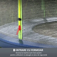 SPORTNOW Plasa de siguranta pentru trambulina 244cm, Verde(m-5)