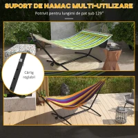 Outsunny Suport pentru hamac 9,5ft, Hamac portabil cu roti, Supor(m-5)