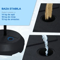 SPORTNOW Coș de Baschet și Stâlp cu Tablă de Darts Magnetică cu Săgeți, Coș de Baschet Reglabil în Înaltime, 38,5x48,5x179 cm, Negru(m-6)