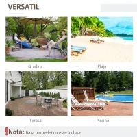 Outsunny Umbrela de Gradina Inclinabila 2.3x2 m(m-7)