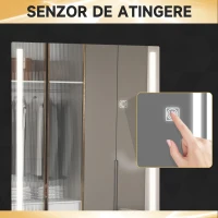 HOMCOM Oglinda cu lumina LED, 120 x 140 cm de perete cu 2 culori(m-4)