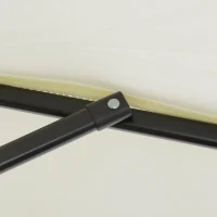 Outsunny Outusnny Umbrela 2x2 m de Gradina cu Stalp Central, Umbrela pentru Exterior din Aluminiu, Bej(m-9)