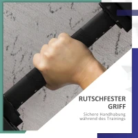 SPORTNOW 2-in-1 Hantel-Set, Lang- & Kurzhantel, 15 kg, rutschfest, bodenschonend, Schwarz/Grün(m-6)