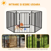 PawHut Tarc de joaca rezistent pentru caini, inaltime 80cm(m-7)