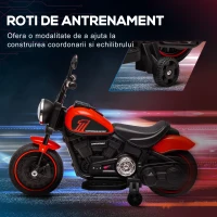 Homcom Motocicleta Electrica 18–36 Luni – Far & Roti Suplimentare(m-5)