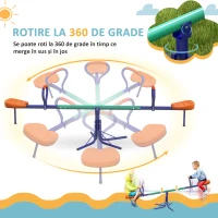 Outsunny Balansoar rotativ la 360° pentru copii intre 3-8 ani(m-5)