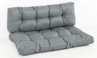 Outsunny Coussins Matelas Assise Dossier pour Banc de Jardin balancelle canapé 2 Places Grand Confort dim. 120L x 80l x 12H cm Polyester Gris(m-10)