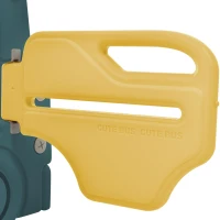 Children's 4-in-1 Outdoor Play Equipment with Slide, Bus, Activity Ladder, Basketball Hoop and Ball, HDPE Material, 171x109.9x100 cm, Green(m-17)